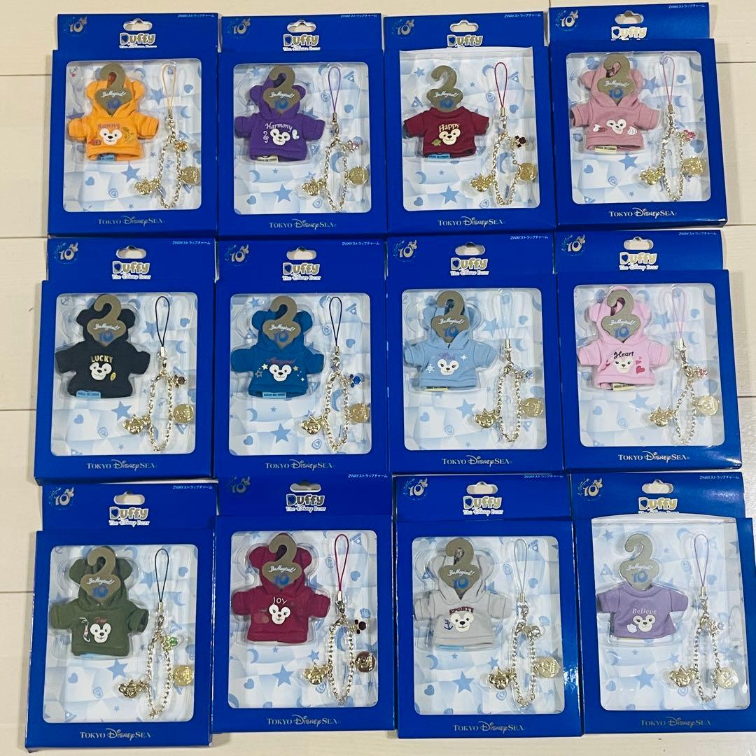 ディズニーシー10周年　ダッフィー2WAYストラップチャーム12個セット