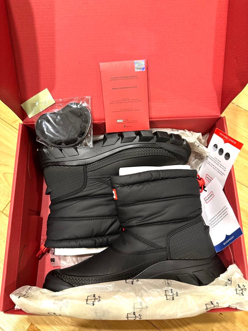 超人気 新品　HUNTER スノーブーツ ショート UK5 (24cm) 防寒