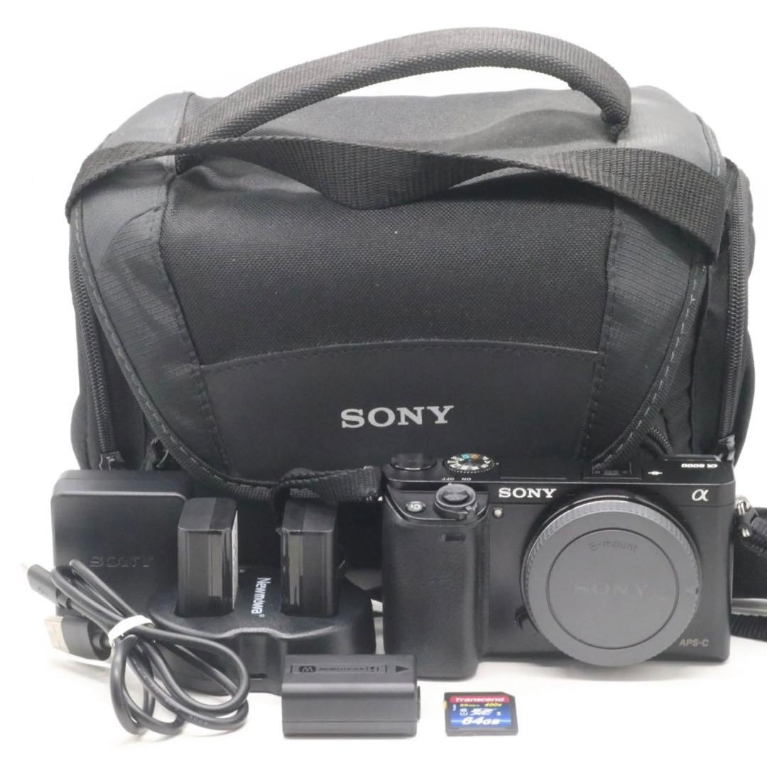 SONY α6000 ボディ ブラック ILCE-6000 B バッテリー計3個