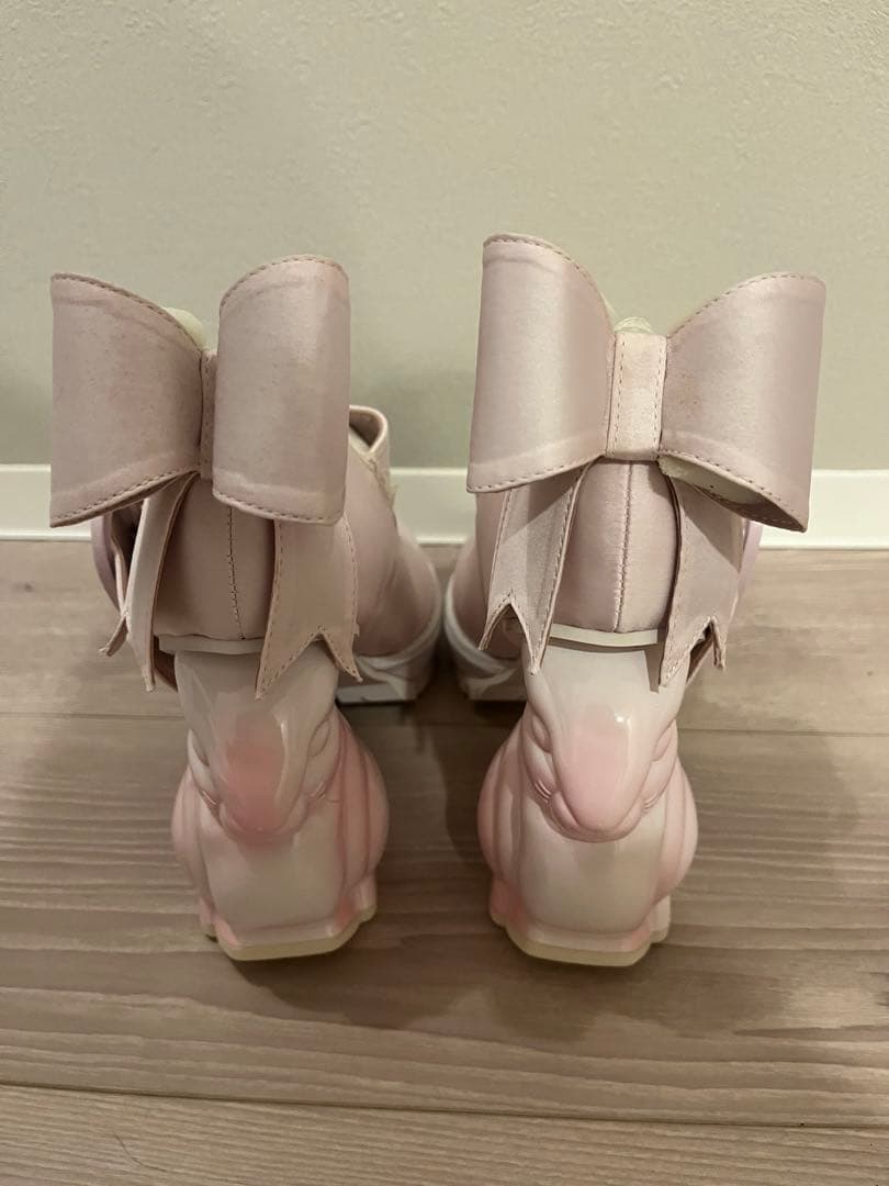 swankiss ウサギ ヒール ピンク リボン ハートバックル 新品 M