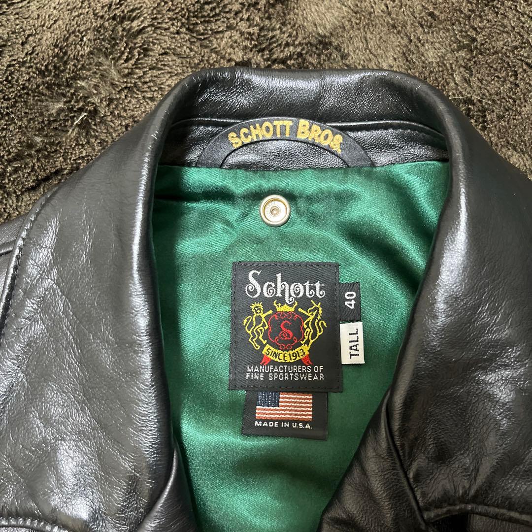 Schott ダブルライダースジャケット 40 (Tall)