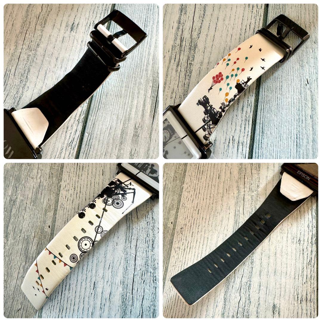 【希少】スマートキャンバス 腕時計 工場と遊園地 ブラック