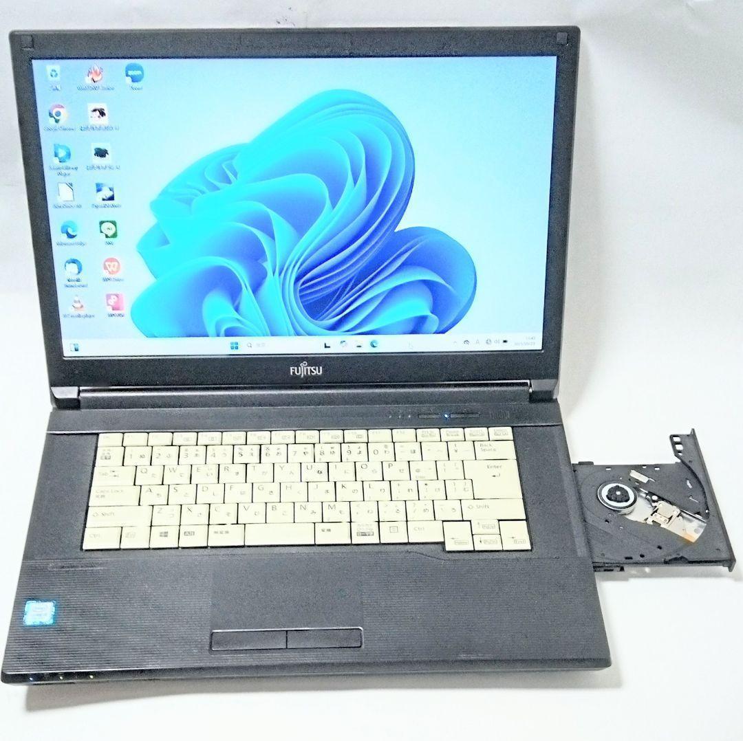 富士通/ノートPC/i5/DVD/大画面15.6/Windows11/第８世代