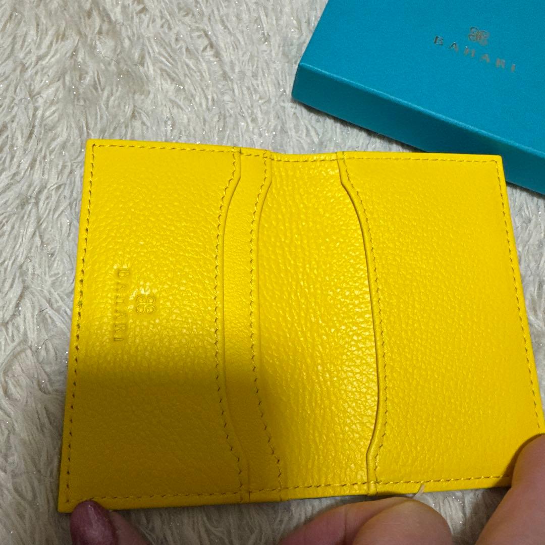 【BAHARI 】ガルーシャ 名刺入れ★ポリッシュ ターコイズブルー★新品未使用