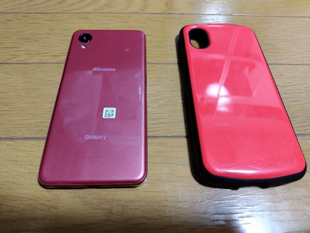 【ほぼ未使用】ドコモ GalaxyA23 5G レッド スマホカバー付き