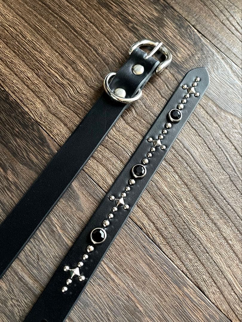 ナローロングベルト　シルバー　牛ヌメ　exca HTC CALEE