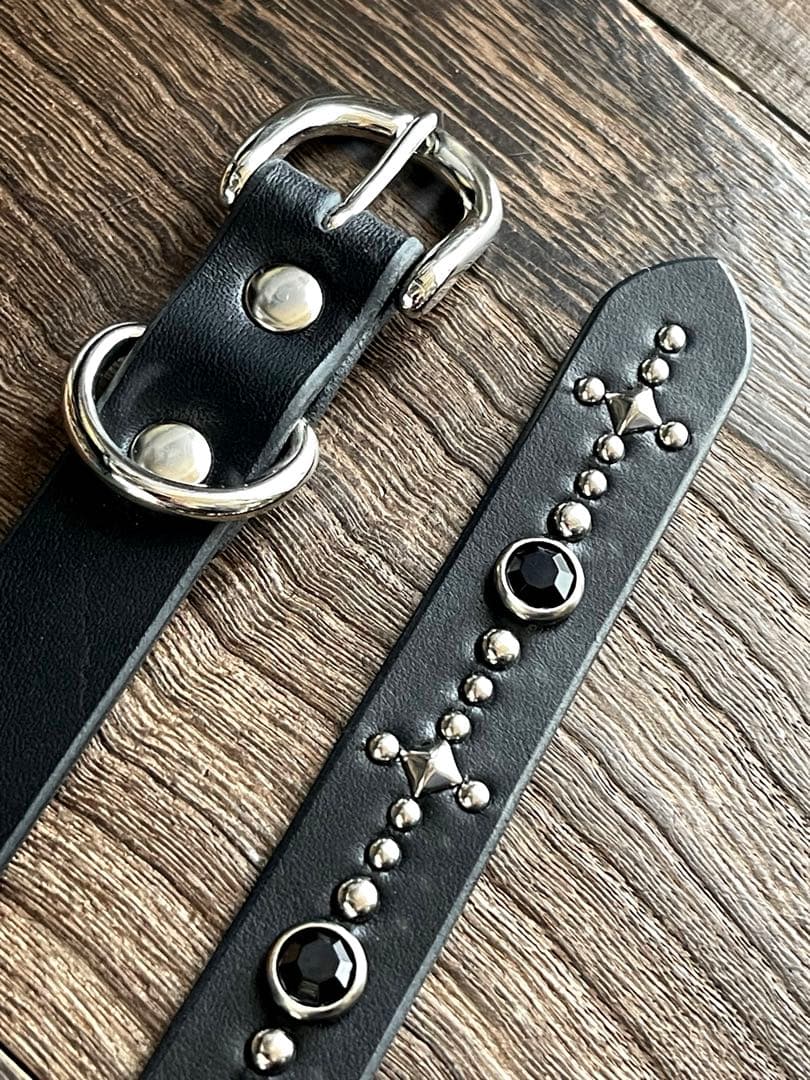 ナローロングベルト　シルバー　牛ヌメ　exca HTC CALEE