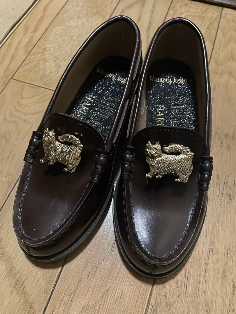 SIIILON HARUTA コラボローファー 猫　ダークブラウン　Bella