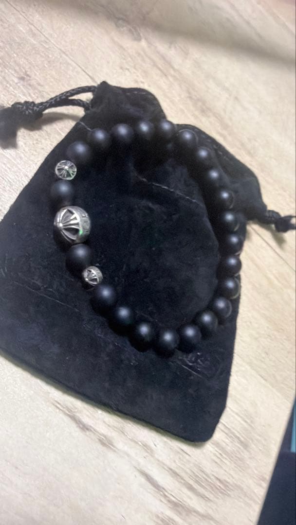 masa様 クロムハーツBEAD 8mm ビーズ ブレスレット マットオニキス