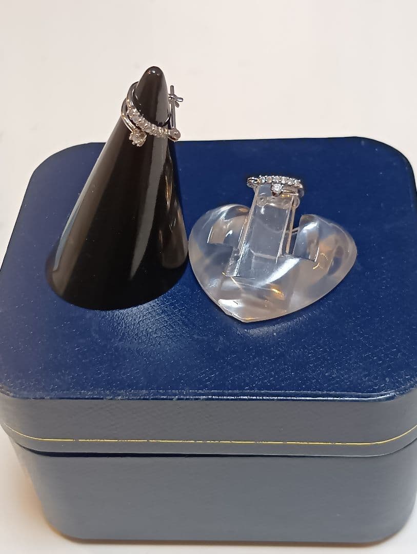 K10WG ダイヤモンドエタニティフープピアス 0.1ct