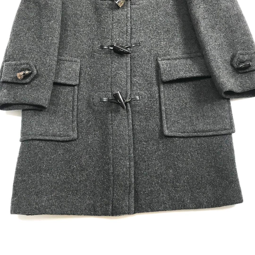 バーバリー Burberrys ダッフルコート グレー ウール ノバチェック