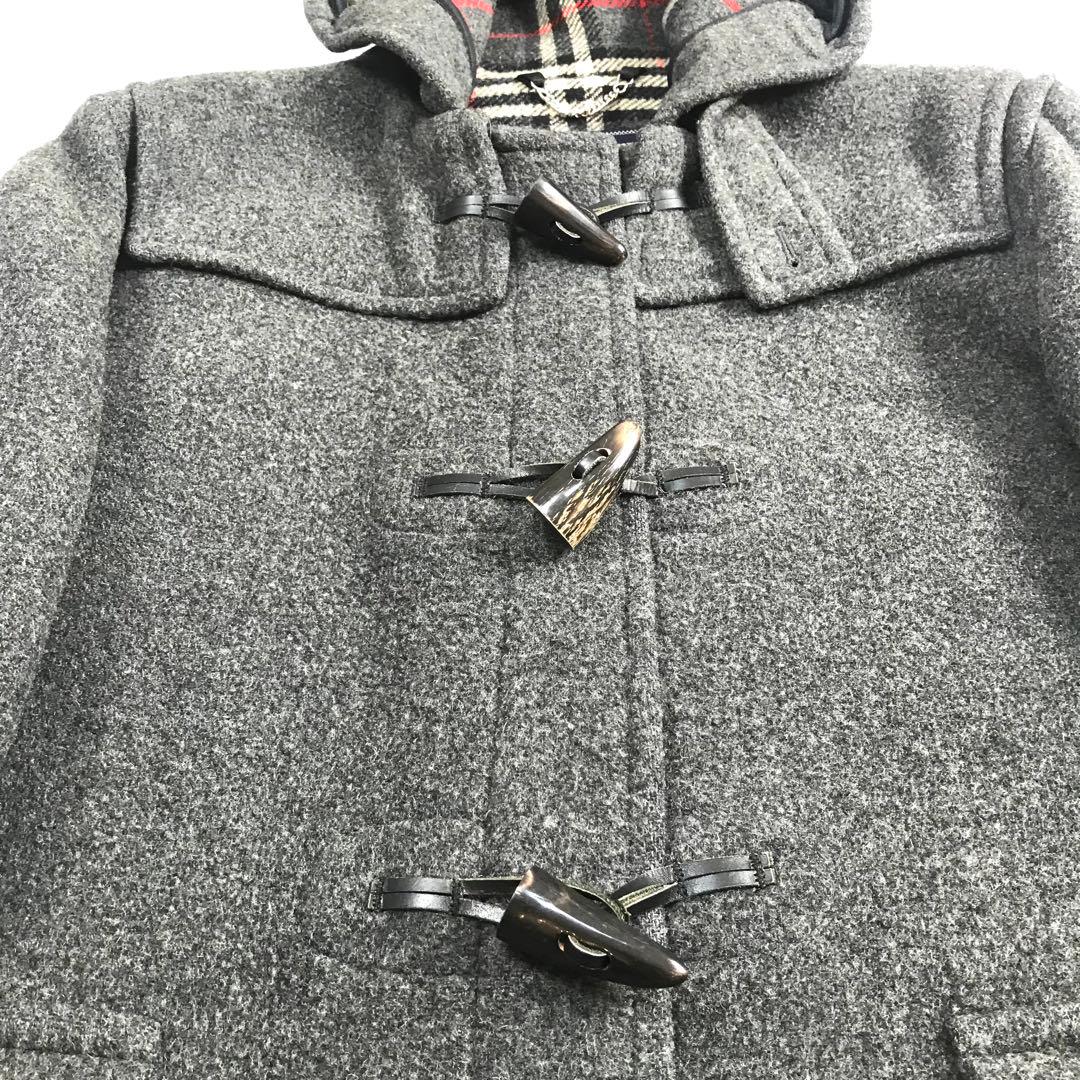 バーバリー Burberrys ダッフルコート グレー ウール ノバチェック