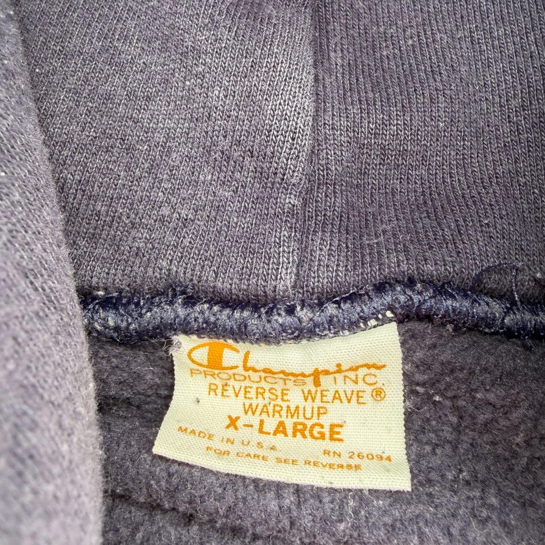 鬼フェード champion USA製 リバースウィーブ 90s ナス紺 XL