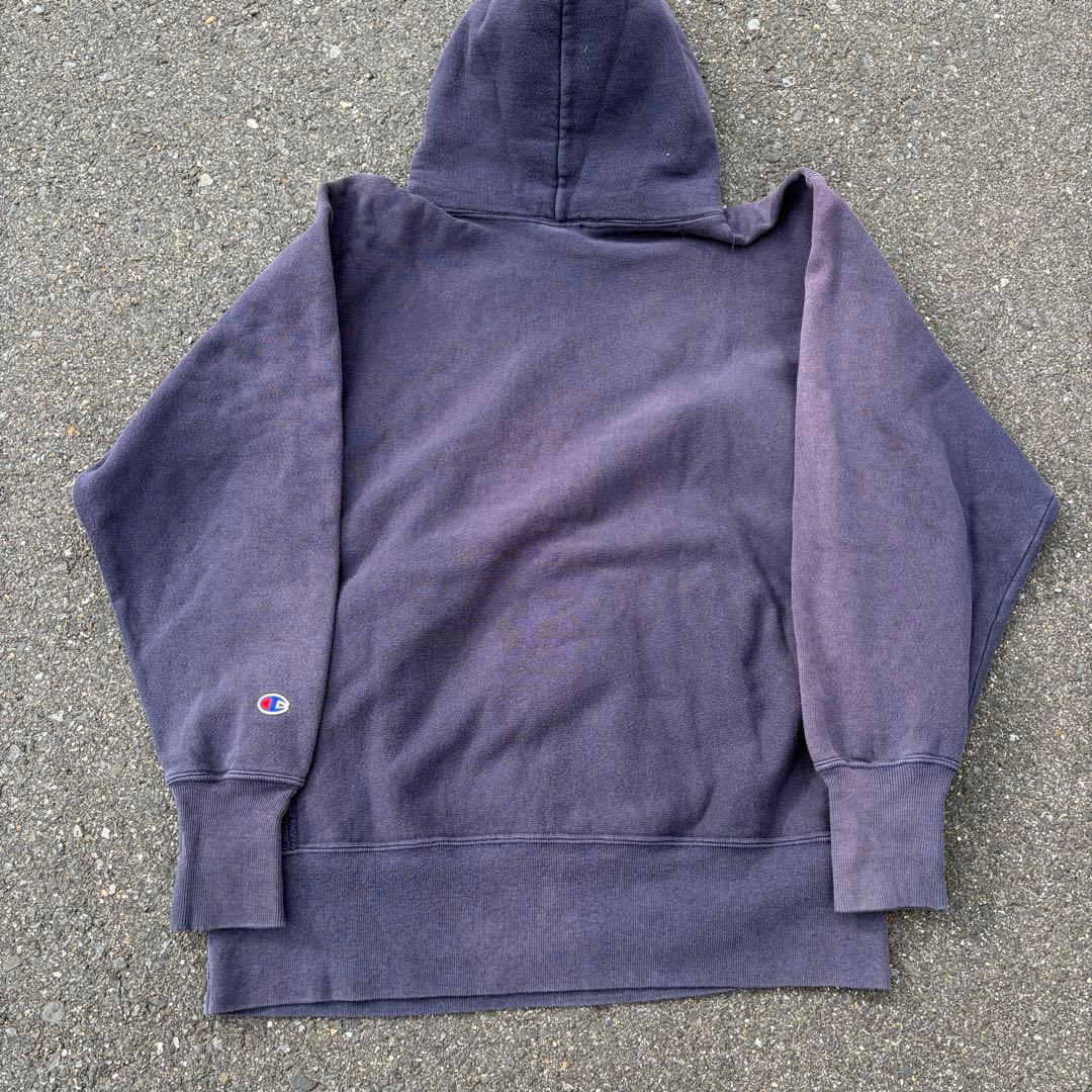 鬼フェード champion USA製 リバースウィーブ 90s ナス紺 XL