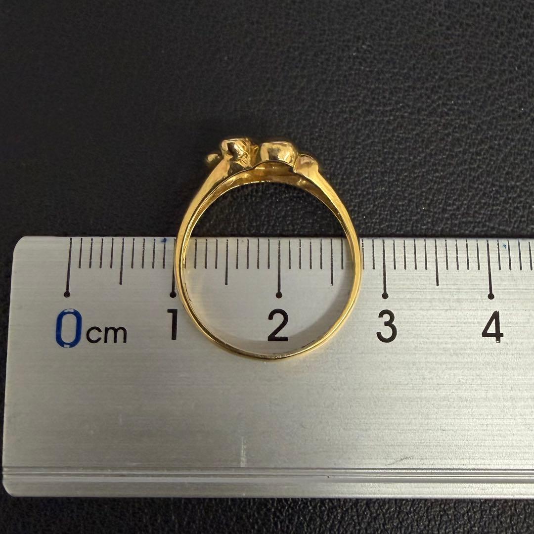 (B013012) K18リング 約10号 ハート 18金YG 指輪