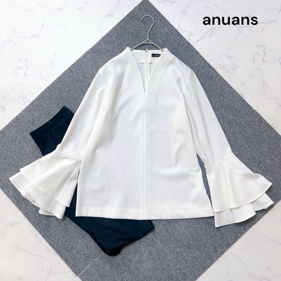 極美品✨️anuans アニュアンス / ラッフルスリーブブラウス