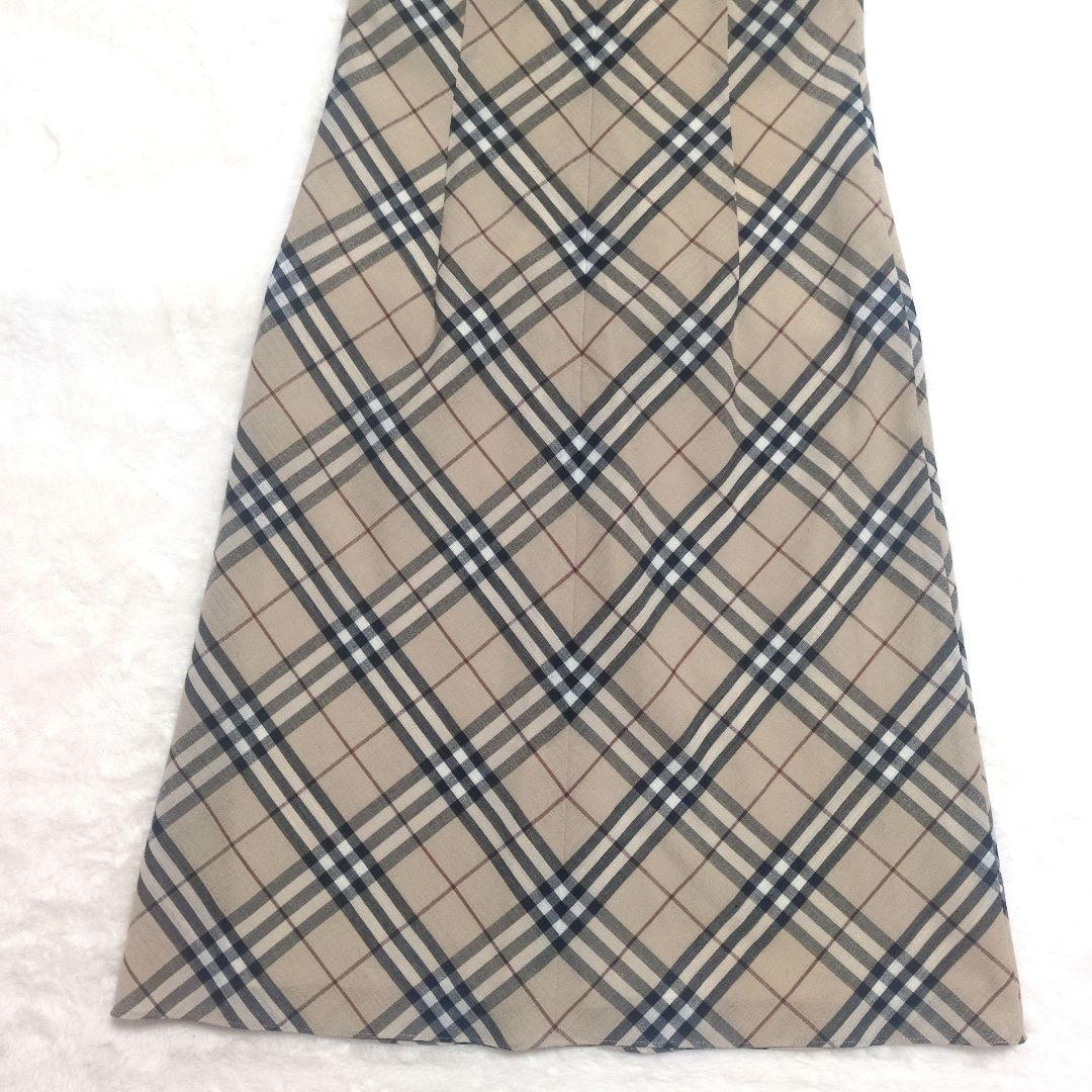極美品 バーバリーブルーレーベル ノバチェック ワンピース ホルターネック 36