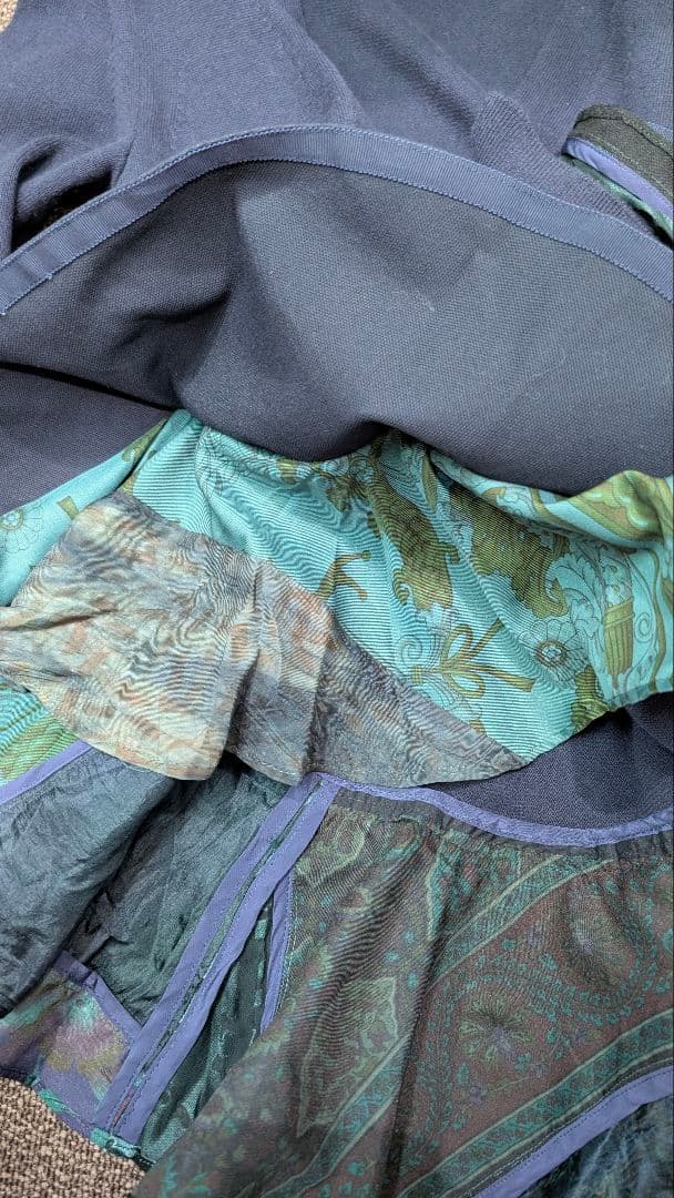 sacai ペプラムコットンカシミヤニットカーディガン ネイビー size１