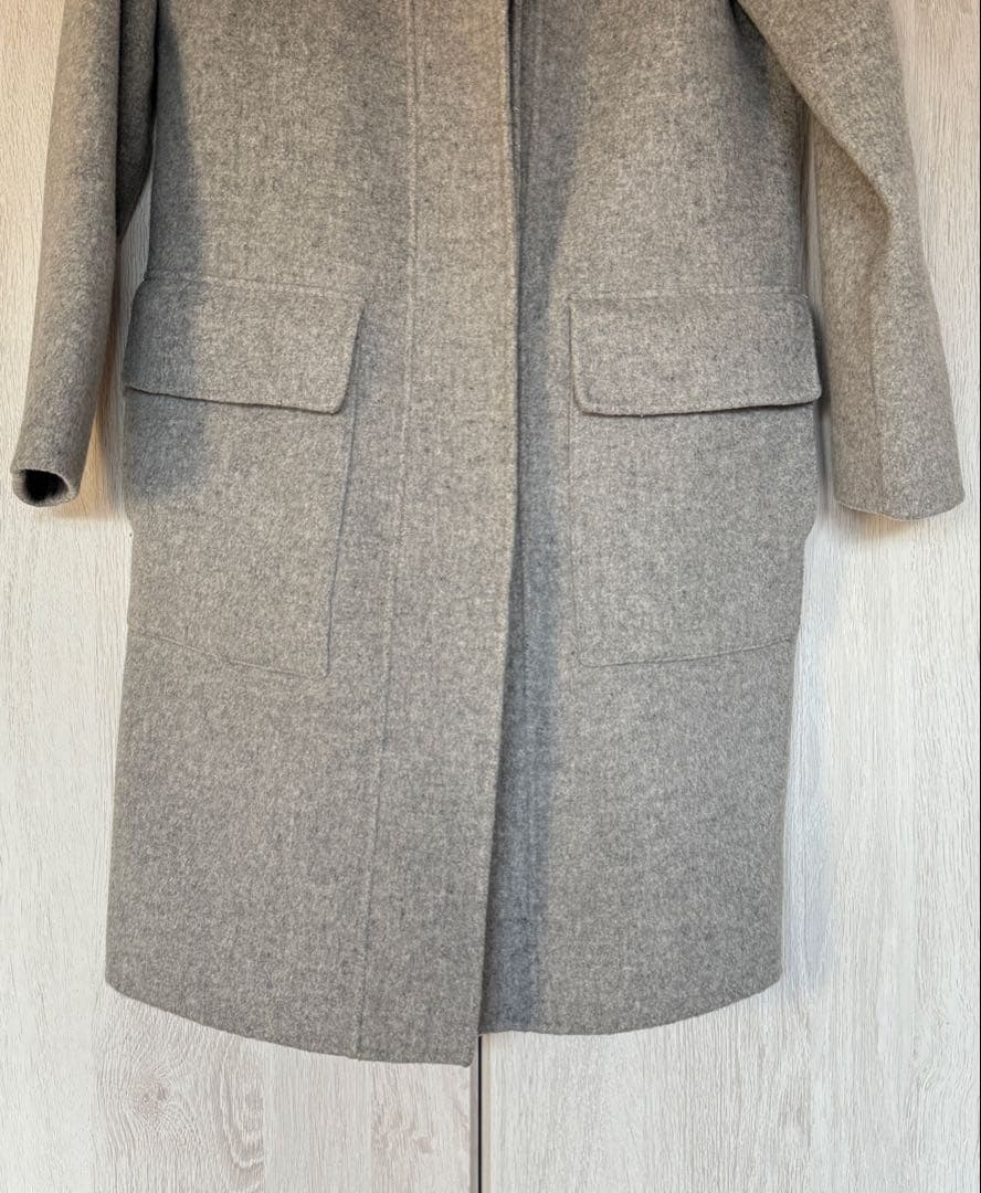 値下済Theory ダブルフェイスダッフルコート　ウールフードコート　カシミヤ混