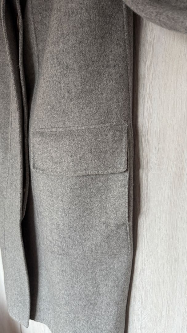 値下済Theory ダブルフェイスダッフルコート　ウールフードコート　カシミヤ混