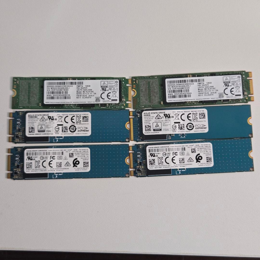 動作確認済み 256GB m.2 SSD 6個セット