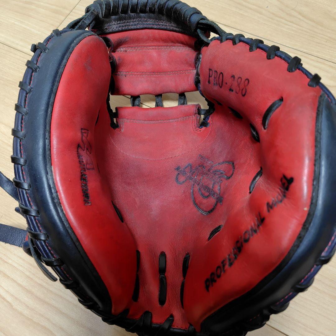 ハタケヤマキャッチャーミット 軟式用PBO-288 赤/黒