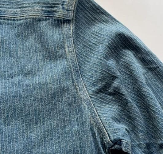 送料無料/新品未使用ヘビーアメリカンRRLヘリンボーンデニムシャツ