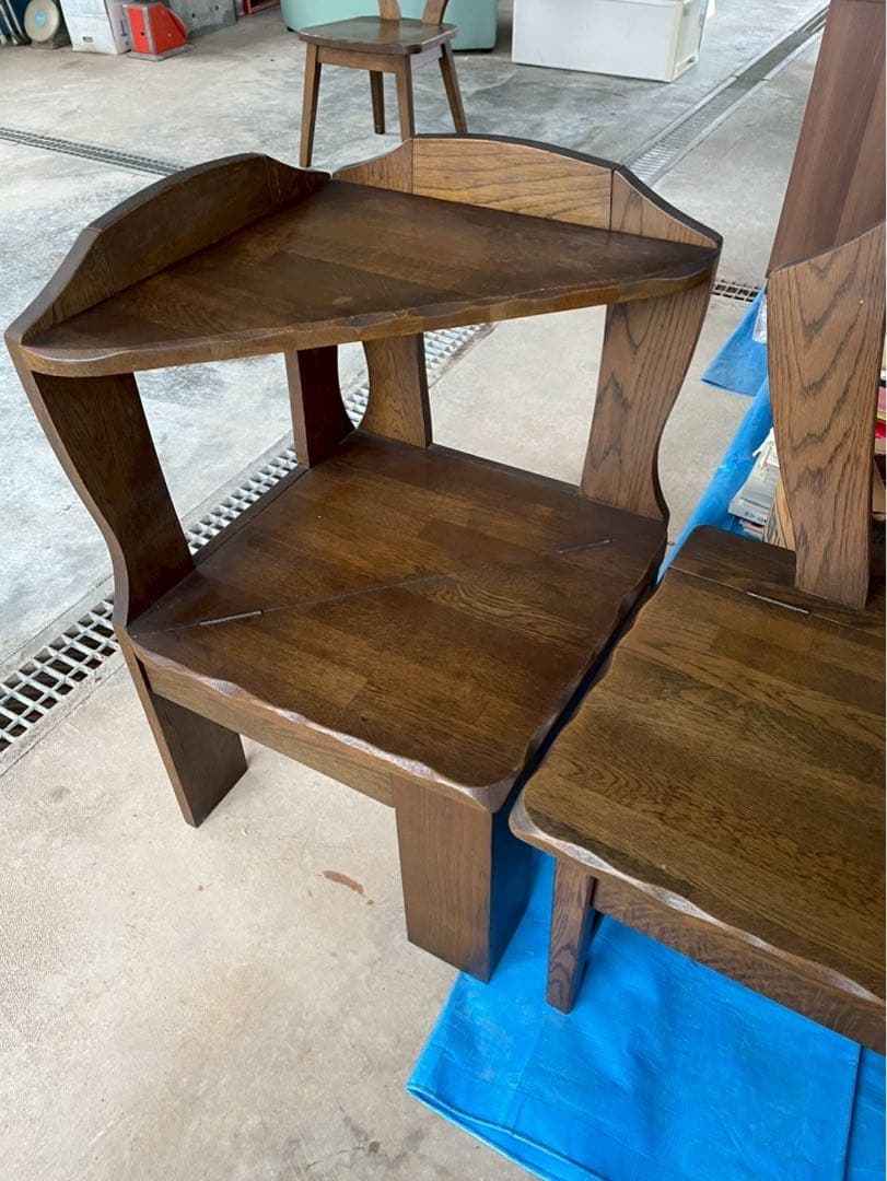 無垢材　ヴィンテージ サイドチェスト　コーナーチェスト　ボード　椅子　チェア