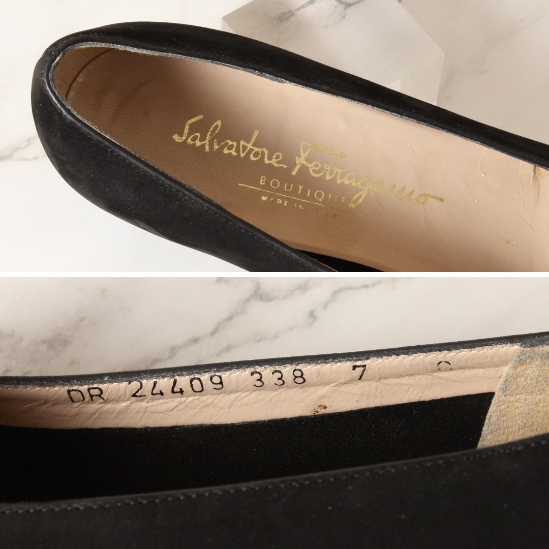 ✨美品✨ フェラガモ ヴァラリボン パンプス スエード 7C （24cm相当）