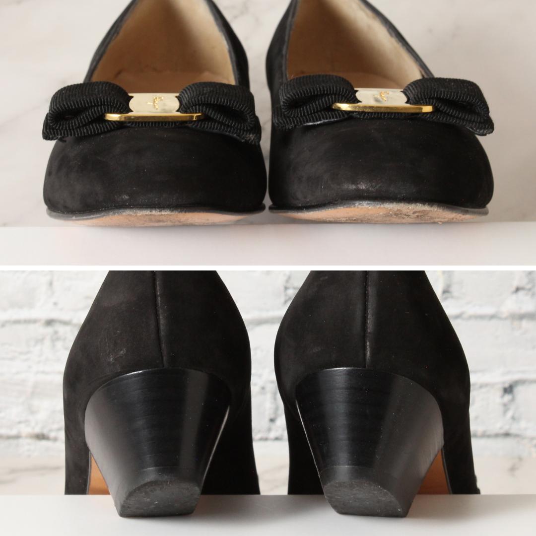 ✨美品✨ フェラガモ ヴァラリボン パンプス スエード 7C （24cm相当）