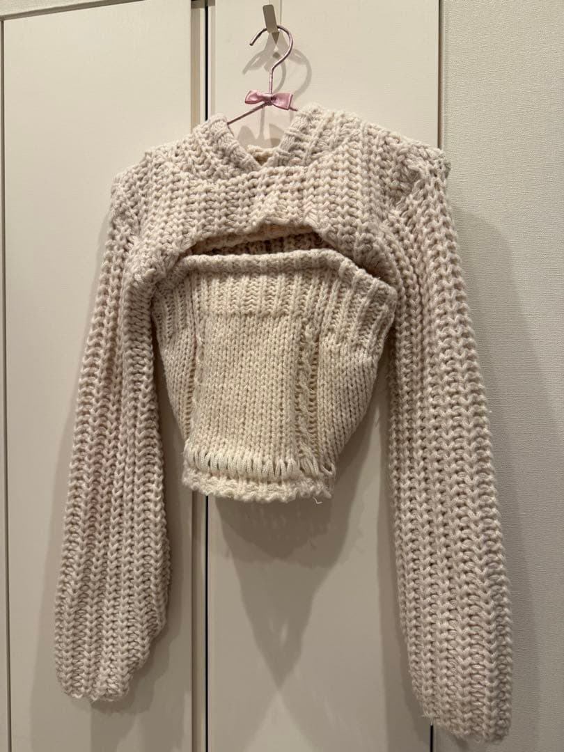 トップス Leo hood knit set ivory