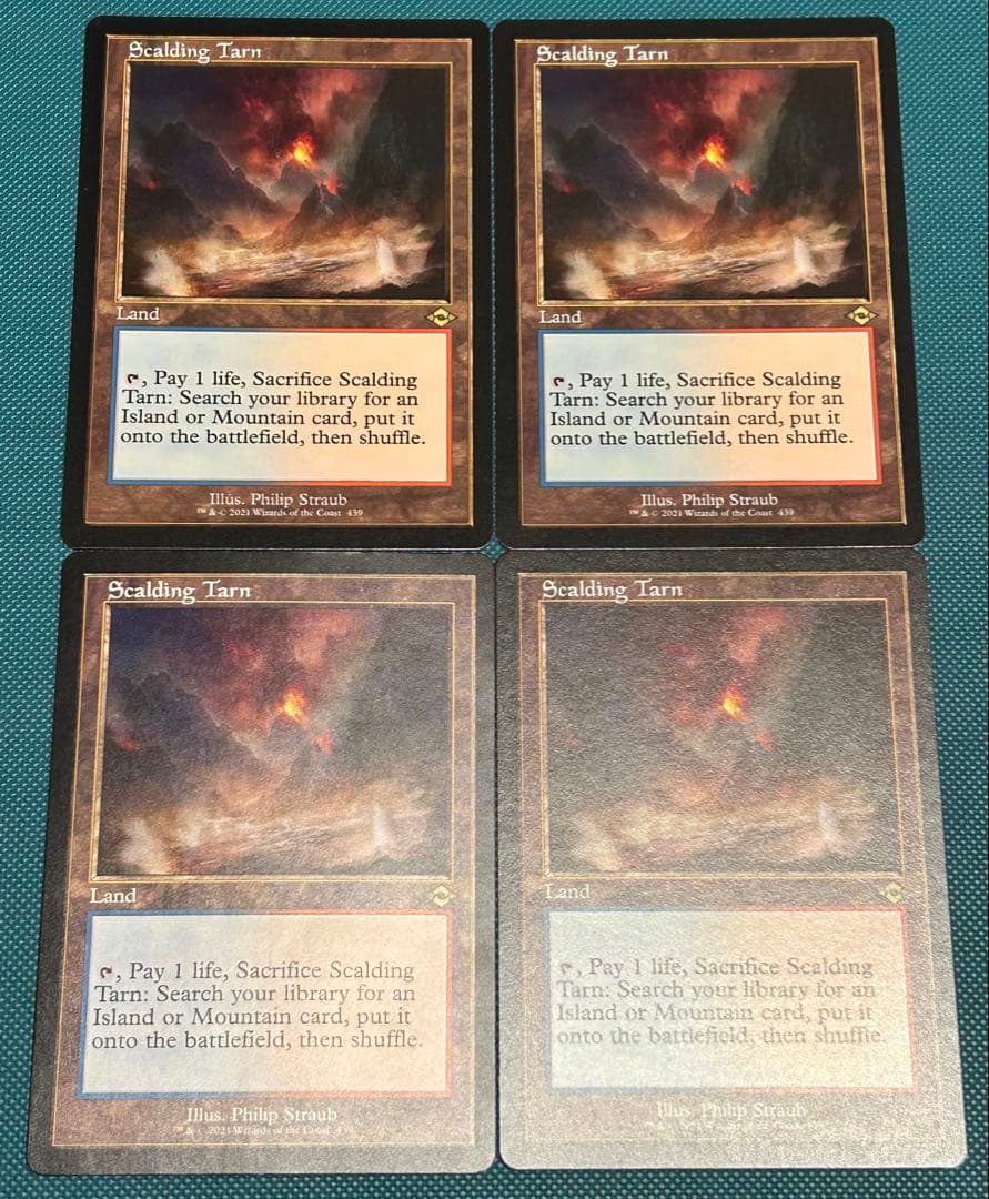 英語版 4枚セット 旧枠 《沸騰する小湖/Scalding Tarn》