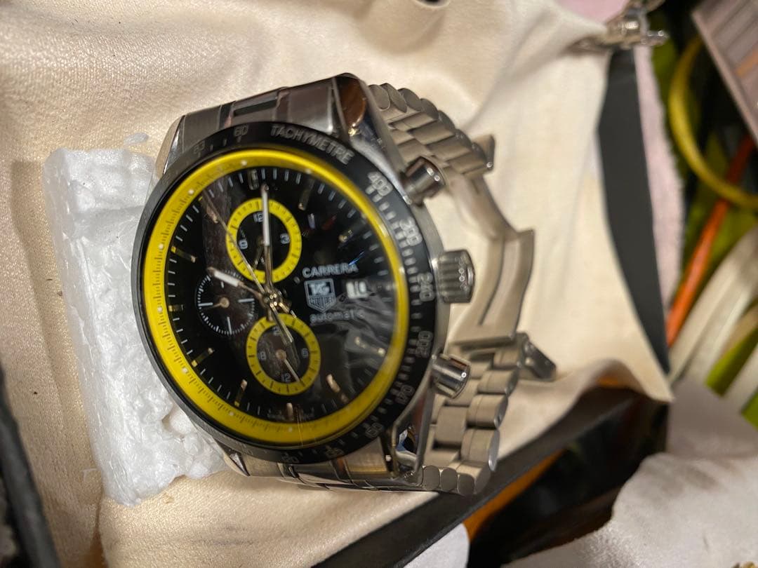 特別出品CARRERA 自動巻き クロノグラフ 時計完動品40ミリ高級品未使用