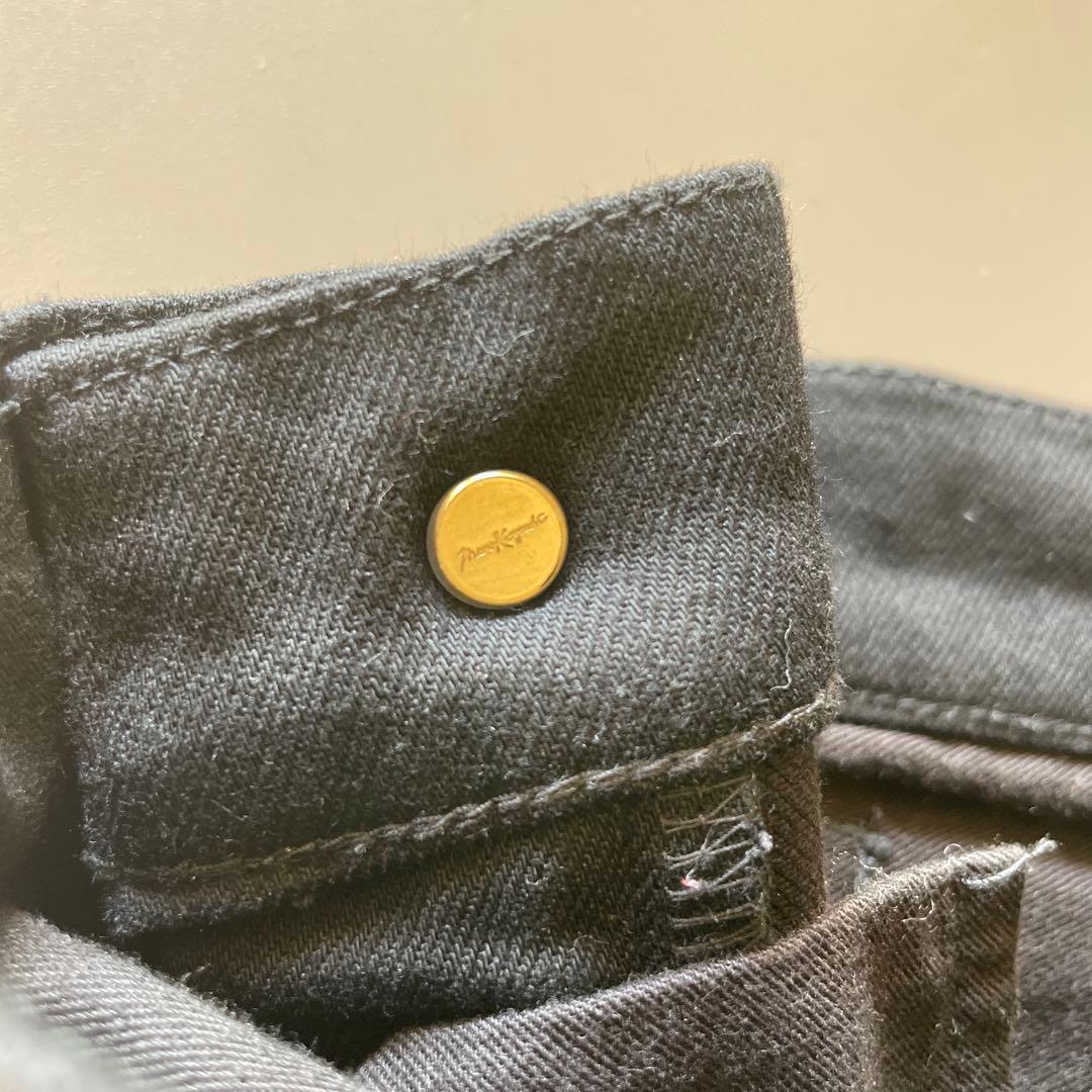 マメクロゴウチ スリムフレアデニムパンツ ブラック サイズ2