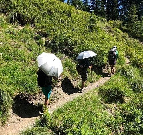 山は秋冬も紫外線が強い　シックスムーンデザインズ　カーボン　折りたたみ傘
