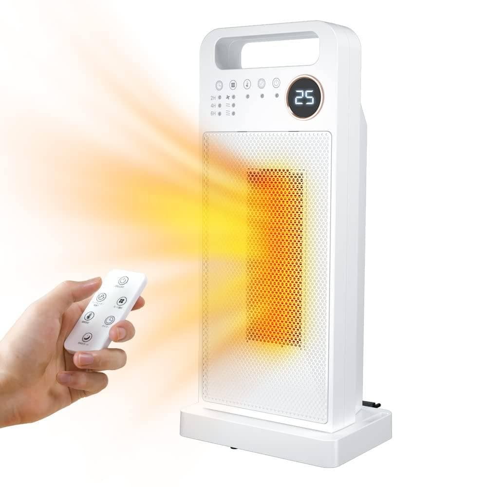 タイマー / 小型セラミックヒーター / 速暖 / 静音 / リモコン付