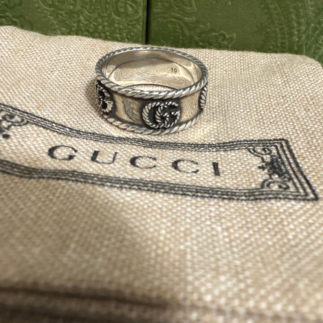 GUCCI グッチ ダブルG モチーフ リング シルバー925 19号