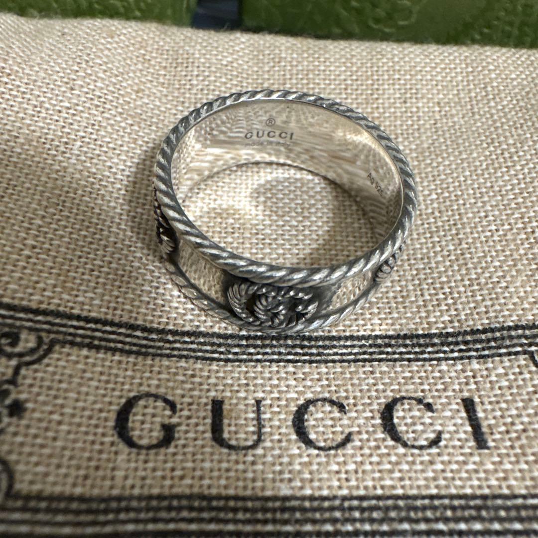 GUCCI グッチ ダブルG モチーフ リング シルバー925 19号