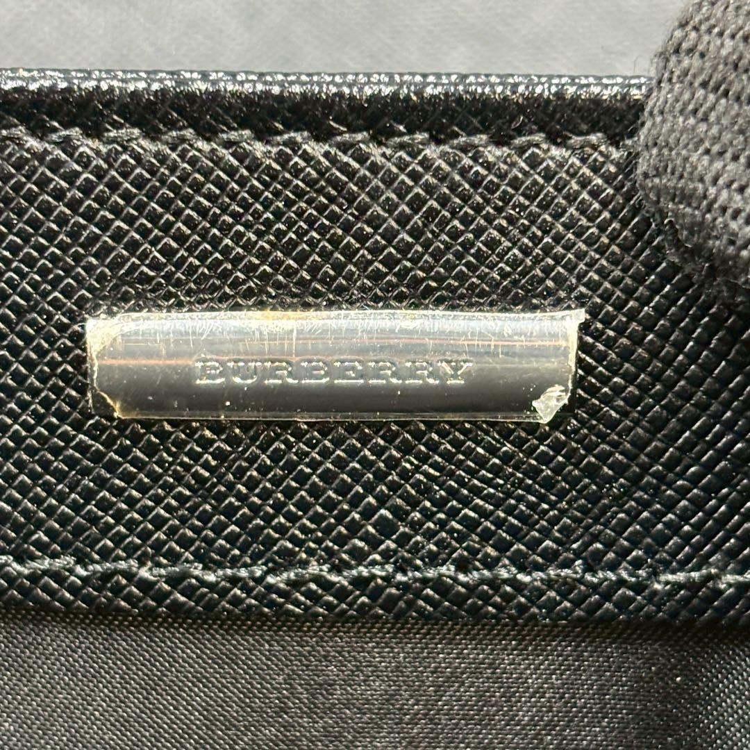 鍵付き美品 バーバリー サフィアーノレザー ブリーフケース ダレスバッグ 黒色