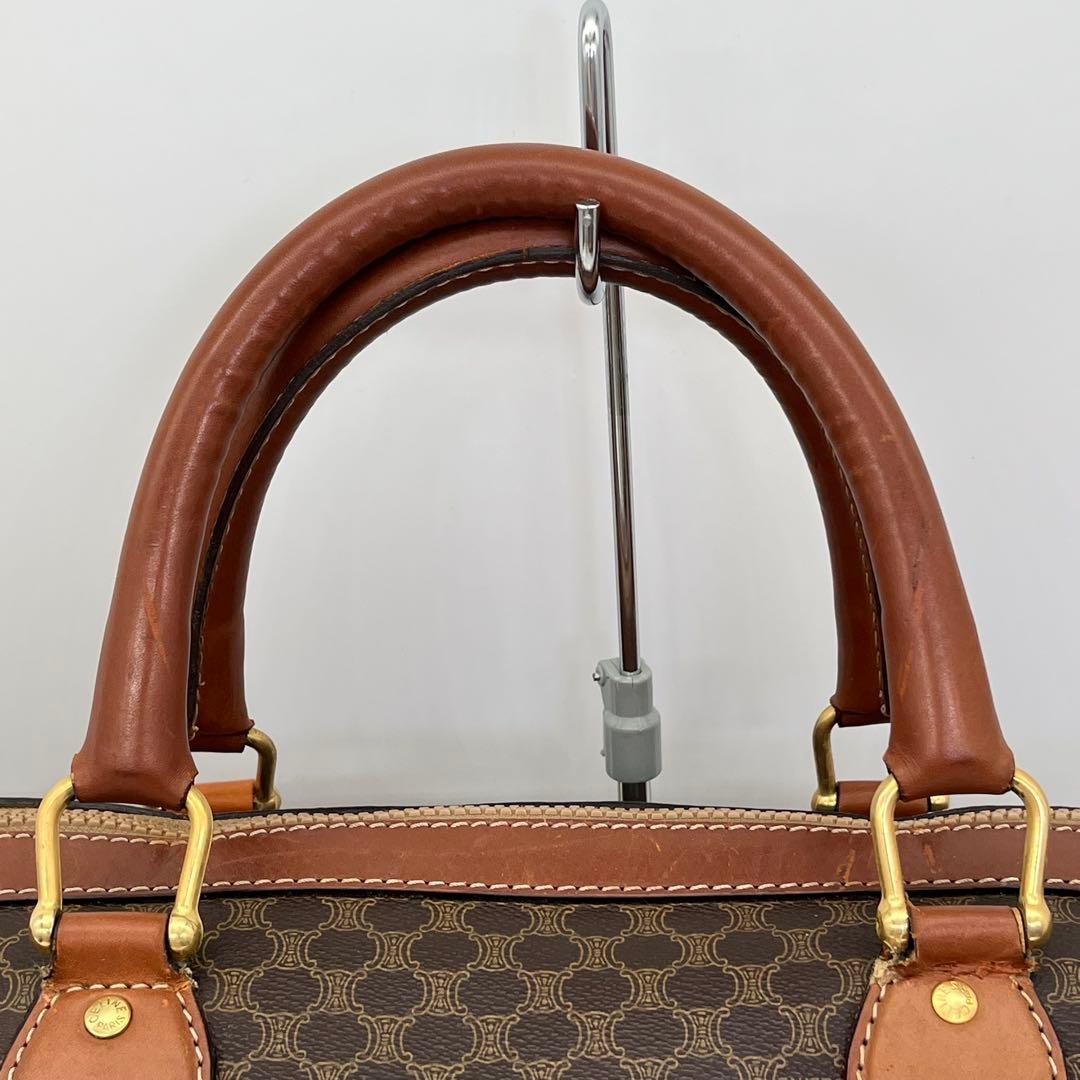 CELINE ハンドバッグ ボストンバッグ マカダム柄 トリオンフ A4収納可能