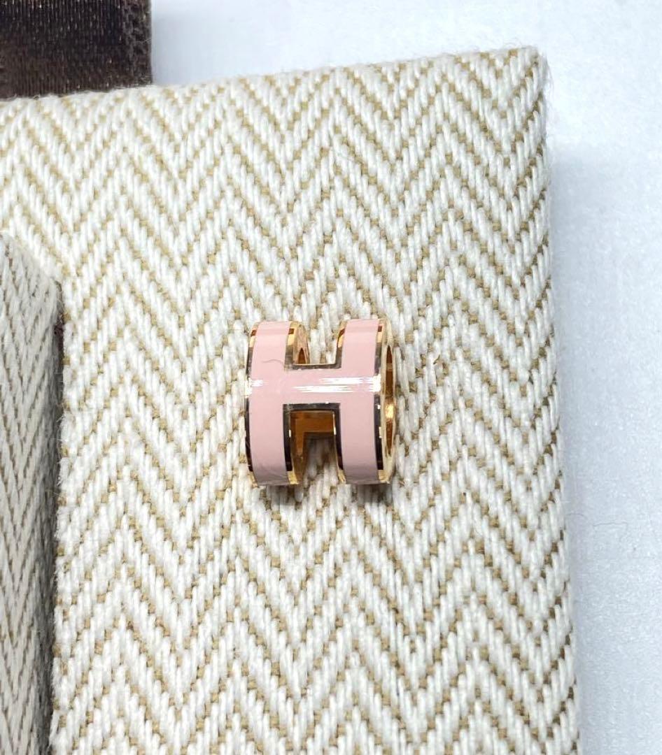 HERMES(エルメス)Pop H mini ピアス ローズドラジェ PG