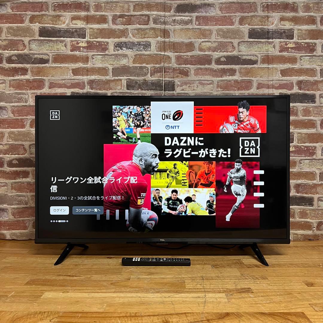 TCL 43V型4K 液晶テレビ スマートテレビ 43P615 動画配信アプリ○