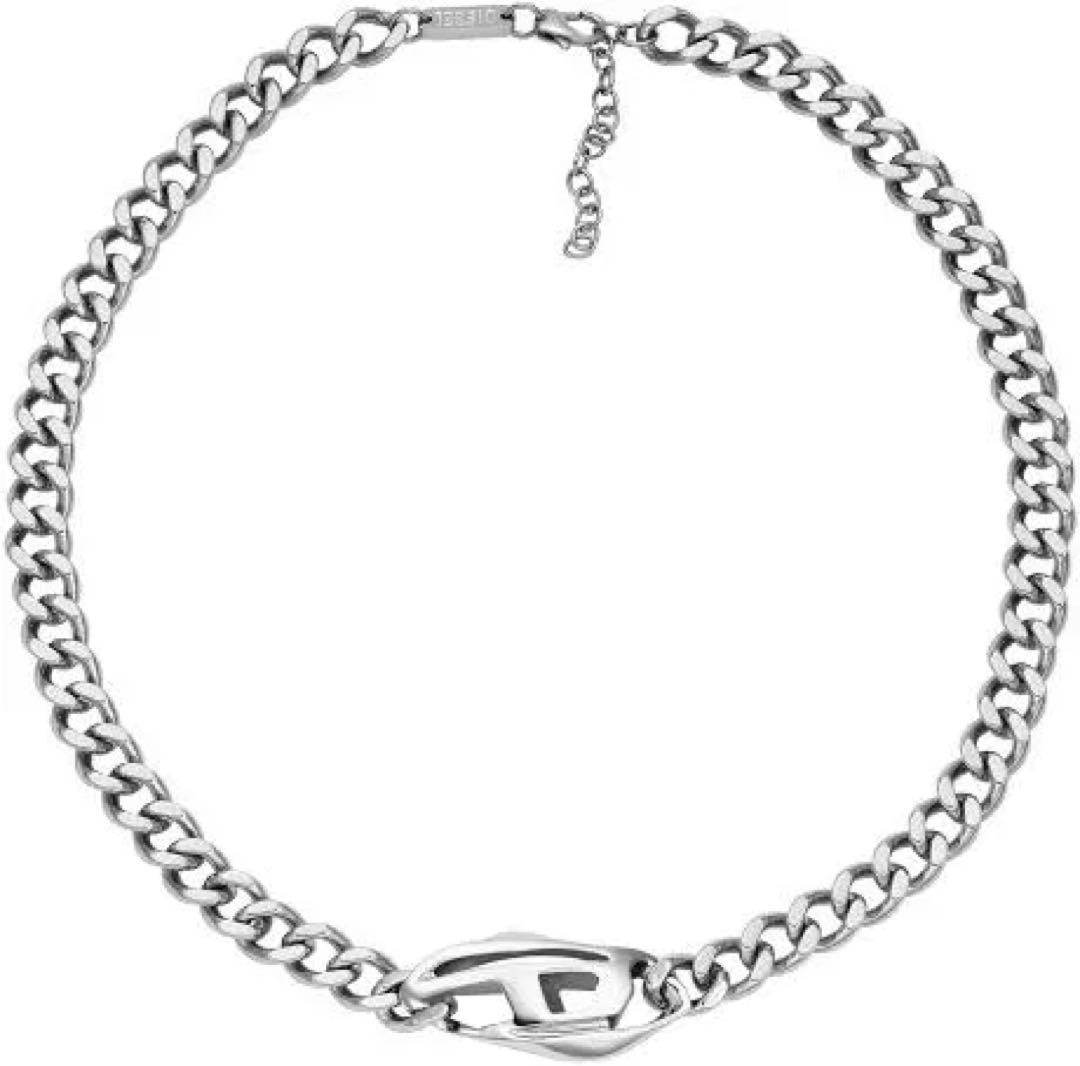 あ*情様 【値下げ可】DIESEL シルバーチェーンネックレス DX1412