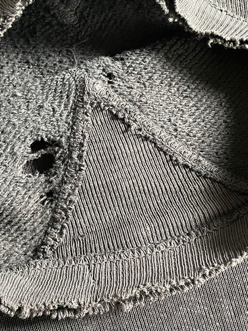 あ*お様 40s 両V ナス紺 スウェット 襤褸