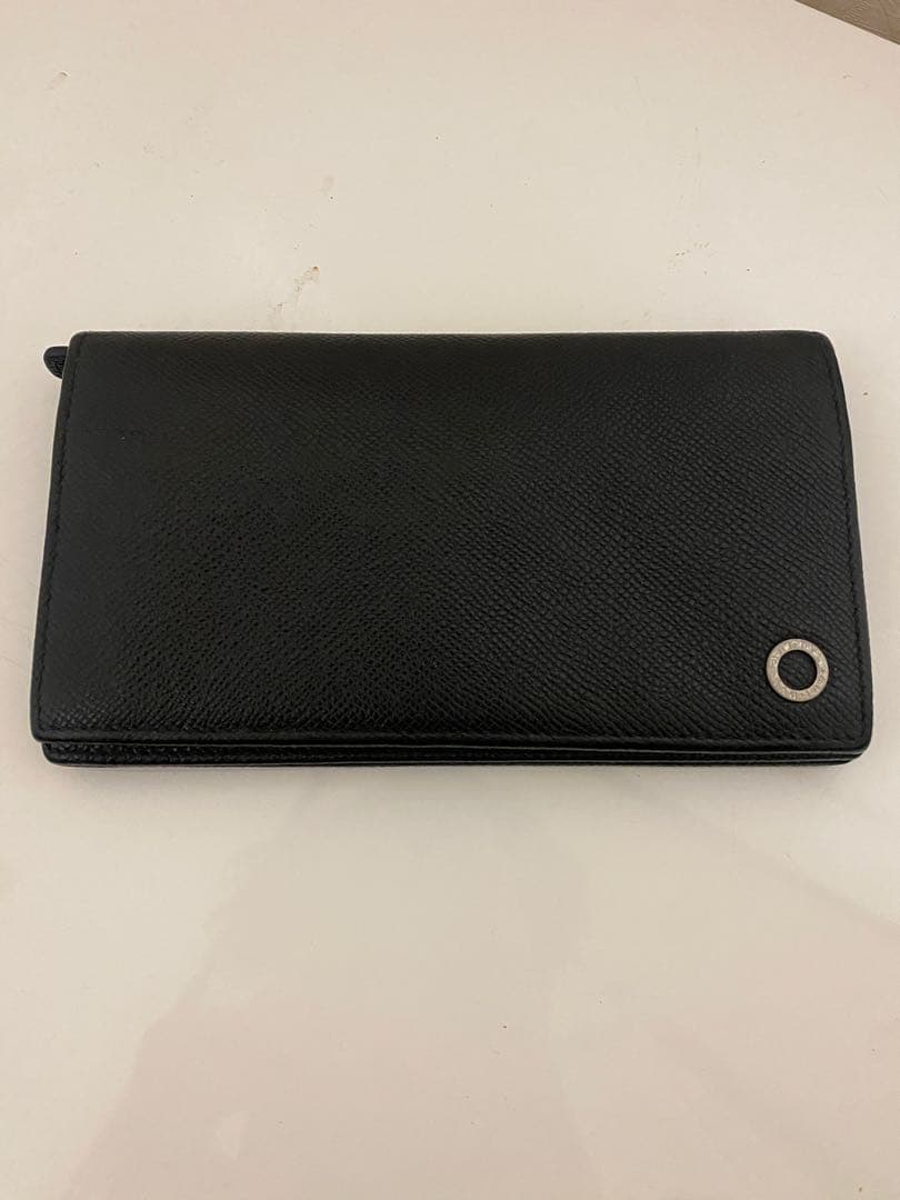 BVLGARI ブラックレザー 長財布 箱付き