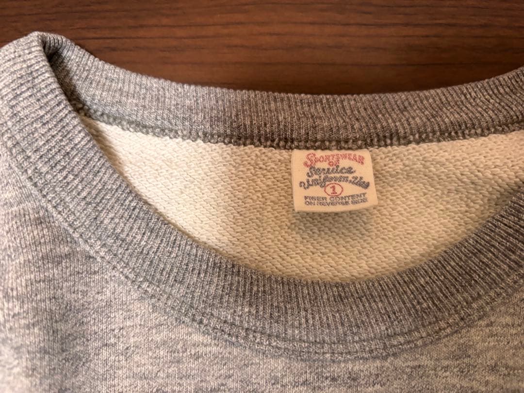 UESロゴ プリントスウェット杢グレーSIZE 1