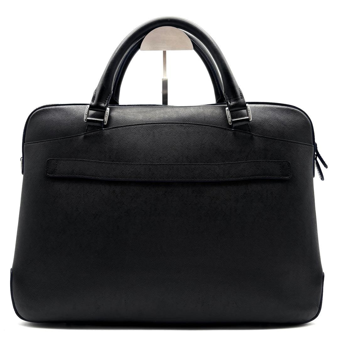 美品 ペッレモルビダ 2way キャピターノ 靴べら付 ビジネスバッグ ロゴ 黒