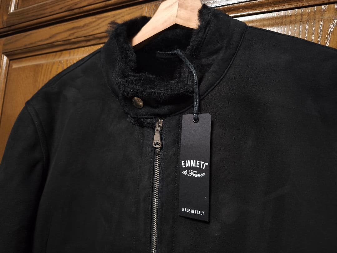 新品　EMMETI JURI ユリ ムートンジャケット　ブラック　サイズ50