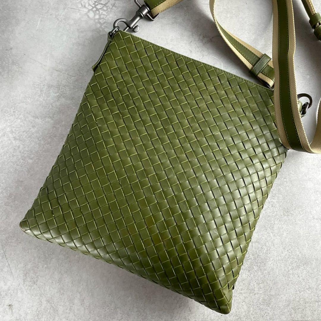 ボッテガベネタ イントレチャート ショルダーバッグ グリーン 276356