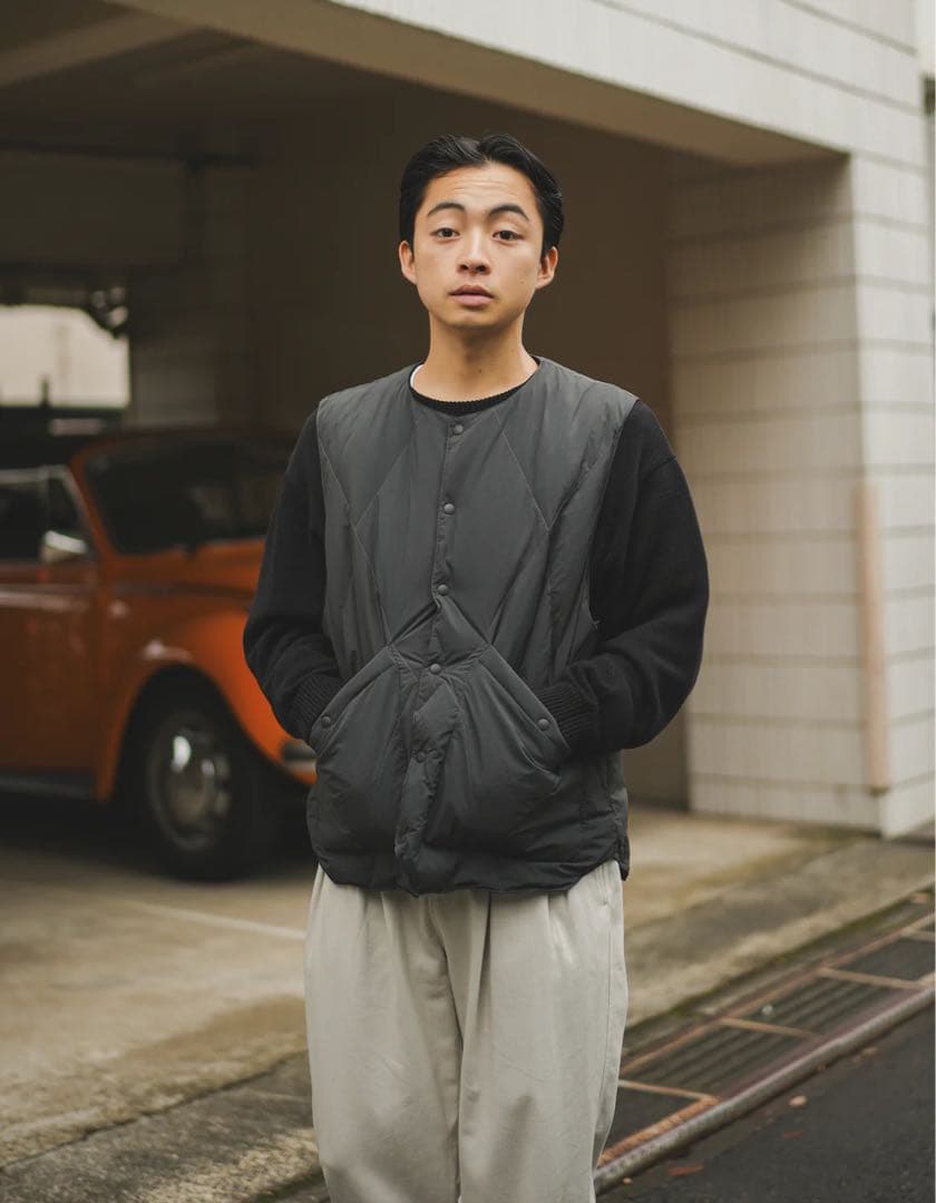 bonbonで購入　クルーネックダウンベスト